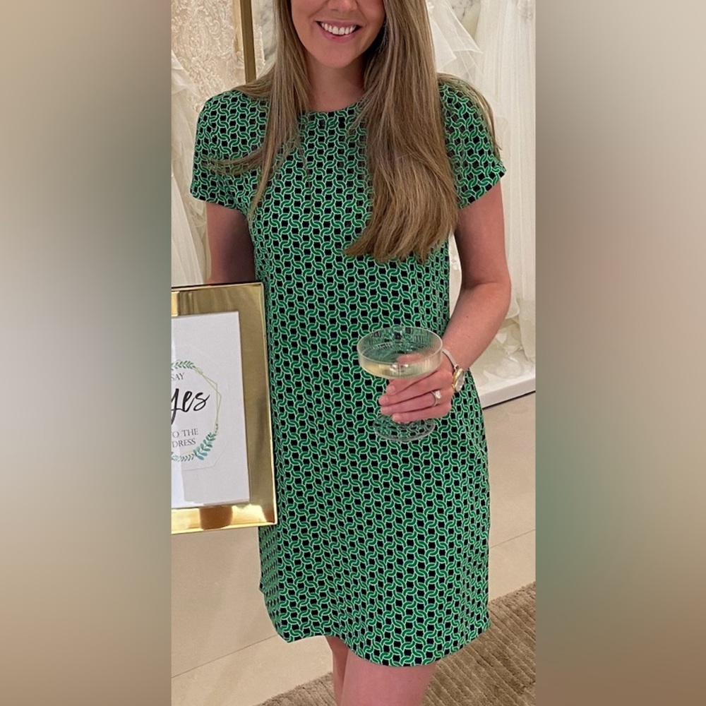 Green & blue shift dress | perfect for work!